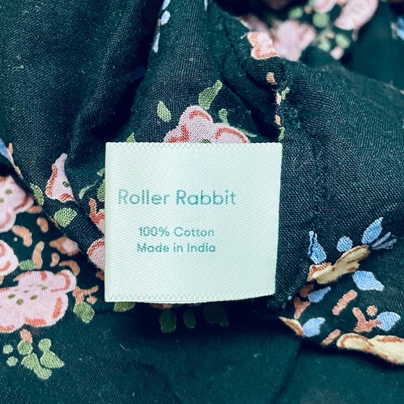 Roller Rabbit 100% cotton 3/4 length V-neck floral in good condition! - Picture 2 of 7